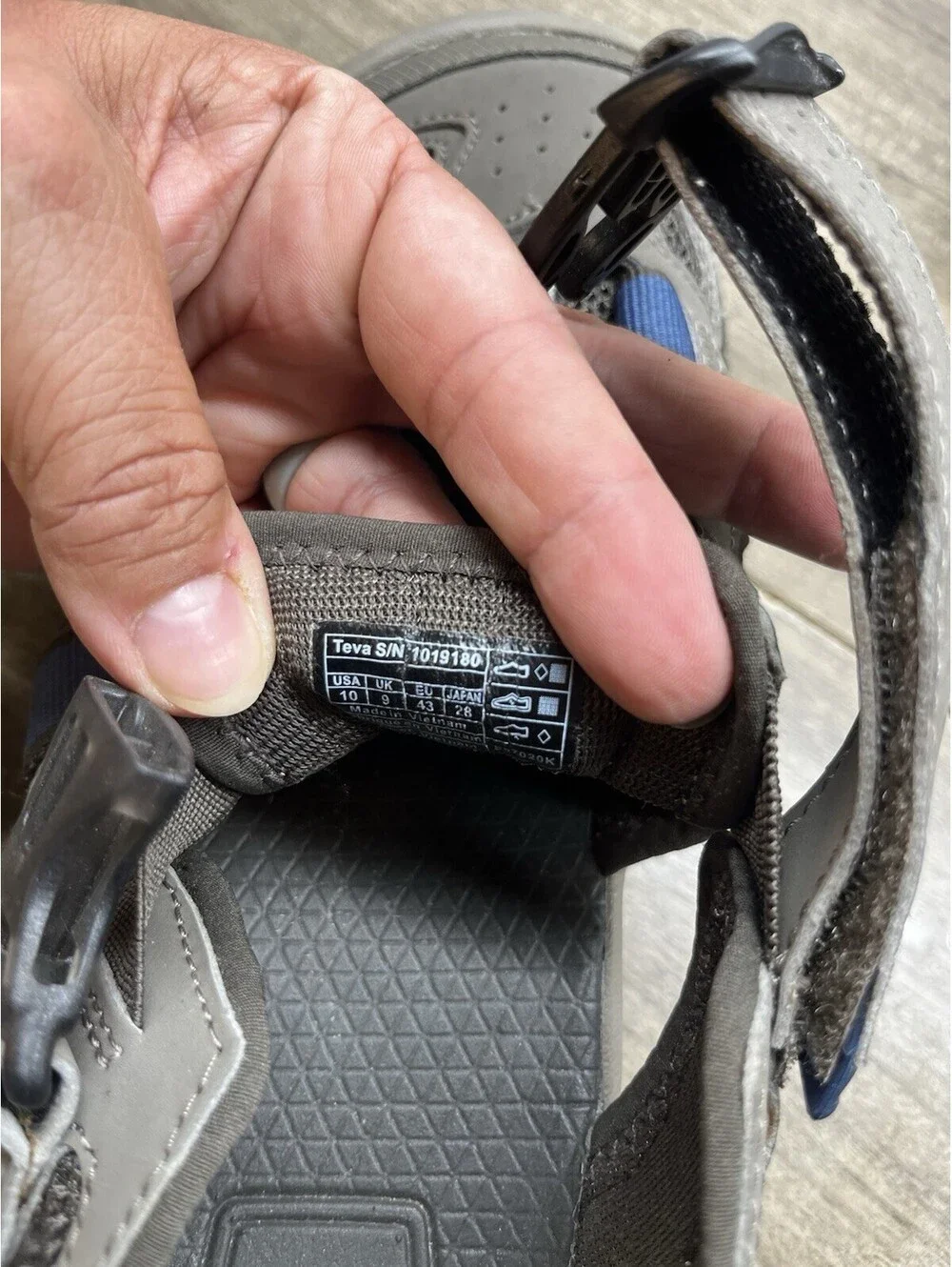 Teva Men's Omnium 2 Sandals, Gray/Blue US Size 10 (Style #1019180)
